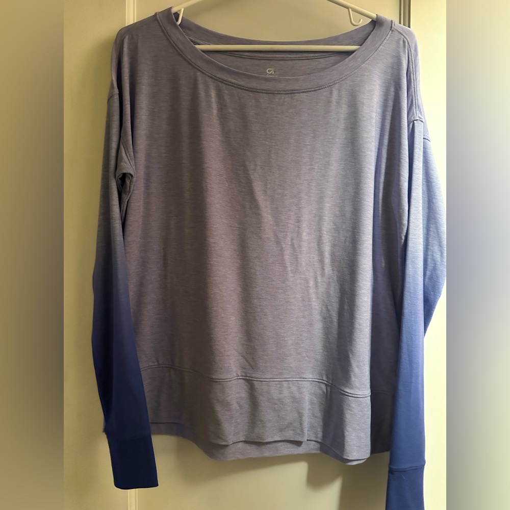 Get fit, purple ombre, long sleeve shirt